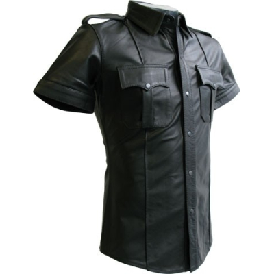 Mister B Leather Police Shirt Short Sleeves