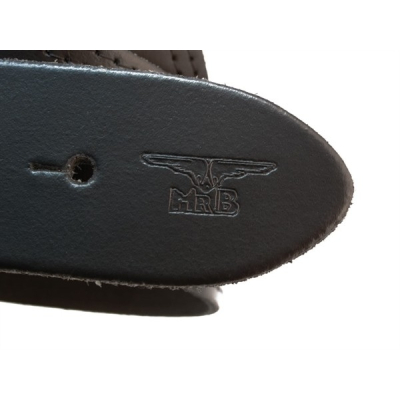 Mister B Leather Military Belt - 5 cm široký kožený vojenský opasek s dvojitou přezkou