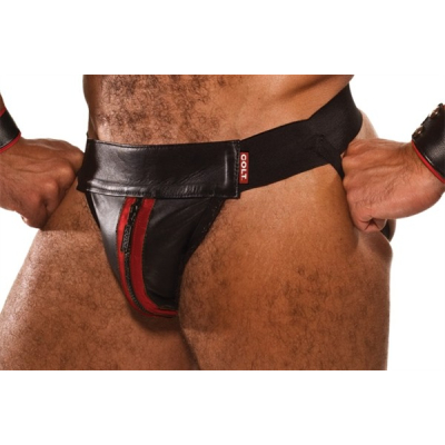 COLT Leather Jock Black and Red