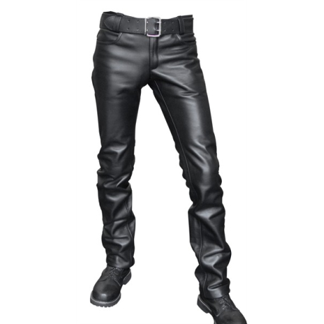 Mister B Leather Jeans Zip 
