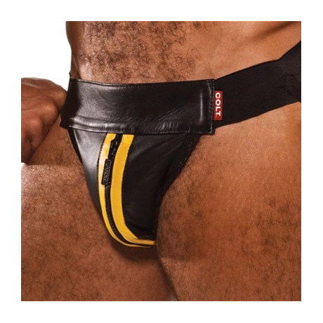 COLT Leather Jock Black and Yellow