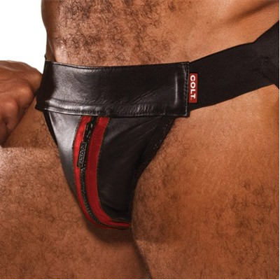 COLT Leather Jock Black and Red