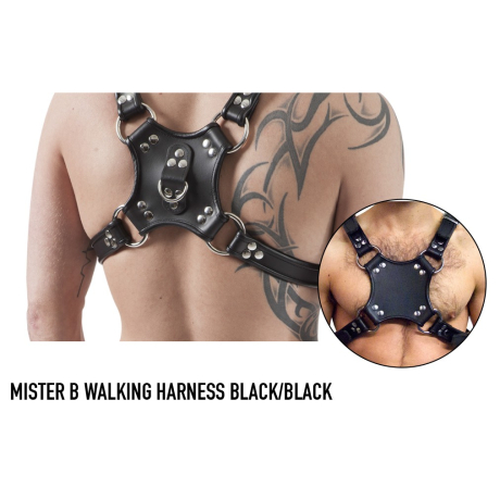 Mister B Walking Harness Black/Black