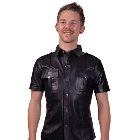 Mister B Leather Police Shirt Short Sleeves