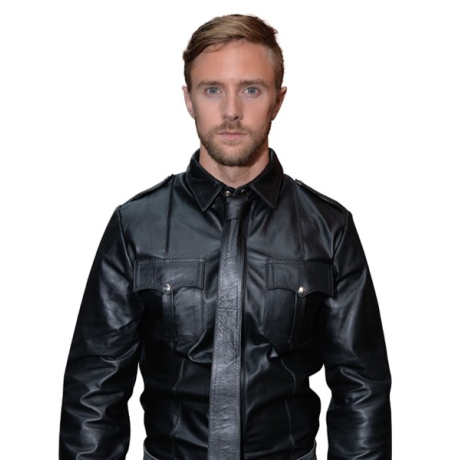 Mister B Leather Police Shirt Long Sleeves