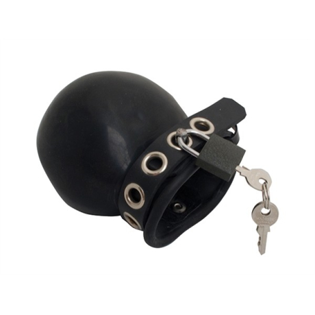 Mister B Rubber Lockable Cock and Ball Prison