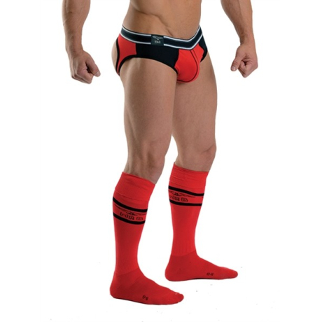 Mister B URBAN Football Socks with Pocket Red