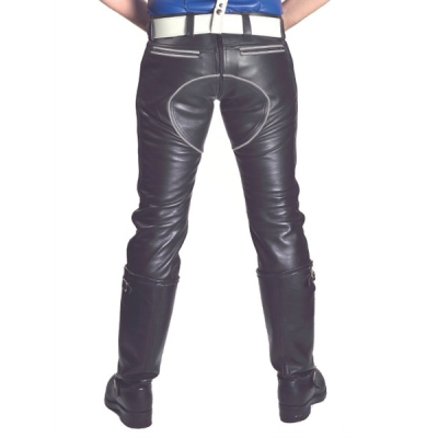 Mister B Leather FXXXer Jeans Black-Grey