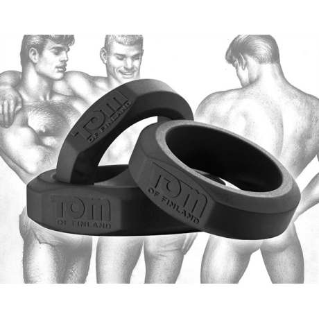Tom of Finland Silicone Cock Ring Set 3 Piece