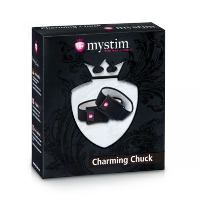 Mystim Charming Chuck - elastické pásky na penis pro elektrosex - 2 kusy