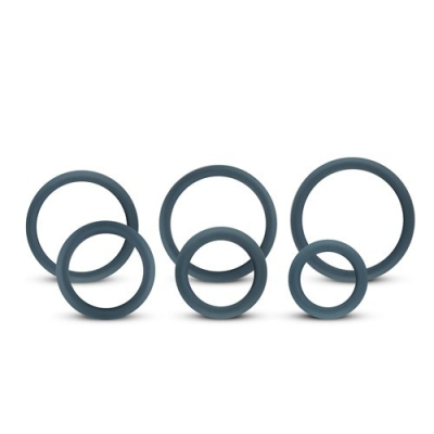 BONERS Wide Cock Ring Set - sada silikonových erekčních kroužků 6 kusů