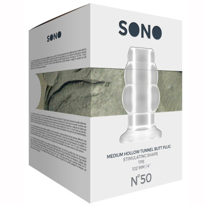 Shots Toys SONO No.50 - Medium Hollow Tunnel Butt Plug - střední anální tunel 10 x 6 cm
