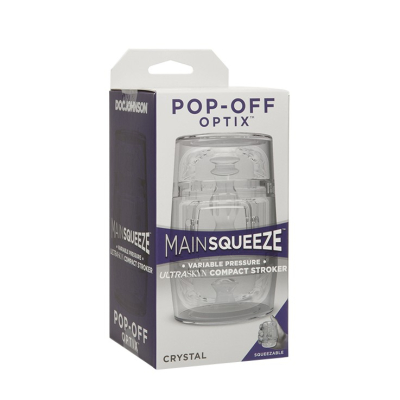 Doc Johnson Main Squeeze™ Pop-Off Optix™ Crystal Clear - masturbátor