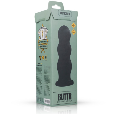 BUTTR Ribbed Butt Plug - anální kolík 25 x 8 cm