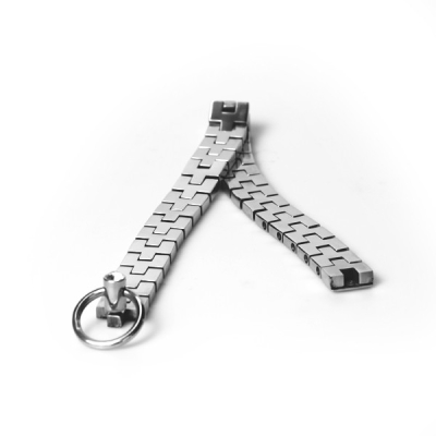 Triune Watchband Collar with Lock - kovový obojek