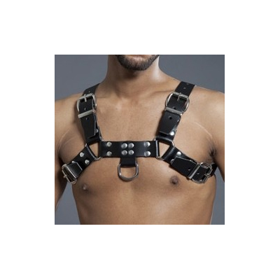 Mister B Chest Harness Saddle Leather Black - kožený harness