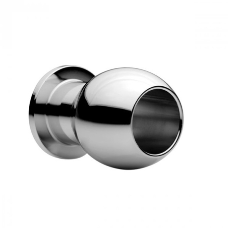 Master Series Large Abyss - Steel Hollow Anal Plug 7,5 x 5 cm
