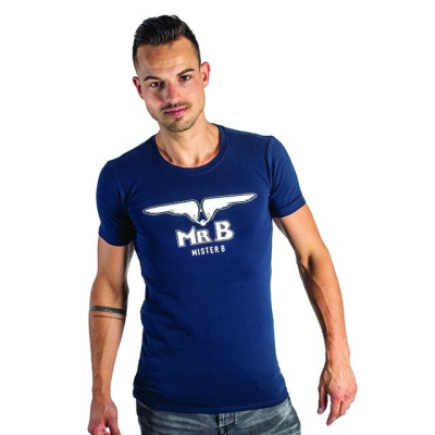 Mister B T-shirt Glow In The Dark Navy- modré tričko s potiskem