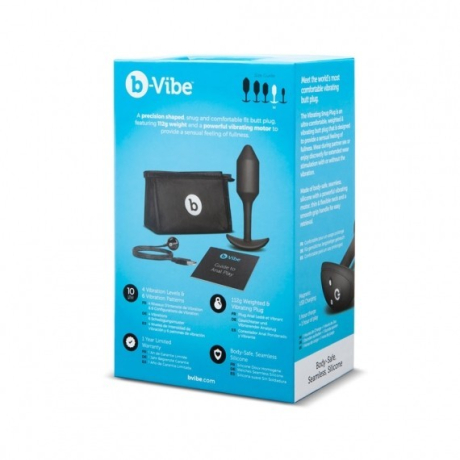 b-Vibe Vibrating Snug Plug Medium 13 x 3 cm