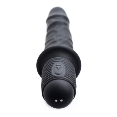 Master Series Power Pounder Vibrating and Thrusting Silicone Dildo - vibrační a šukací silikonové dildo 27 x 5 cm