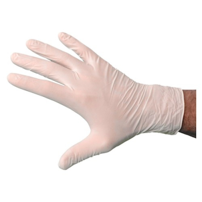 Box White Disposable Gloves - bílé latexové rukavice 100 ks