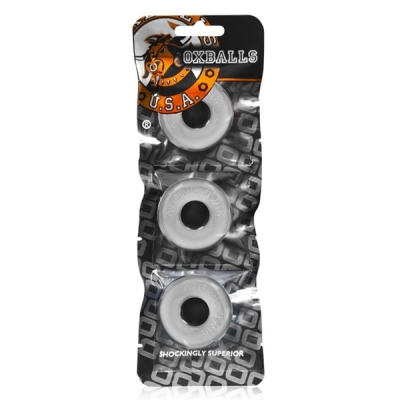 Oxballs Ringer Cock Ring 3 Pack Clear