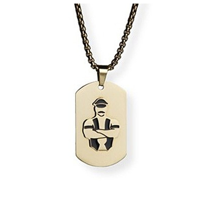 Master of the House Dog Tag Stainless Steel Gold Plating