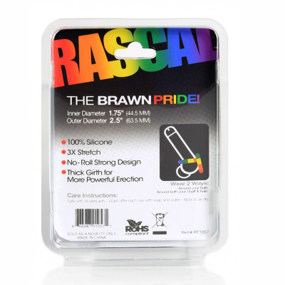 Rascal The Brawn Cock Ring Pride - silikonový erekční kroužek
