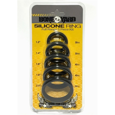 Boneyard Silicone Cock Ring 5 Piece Kit 