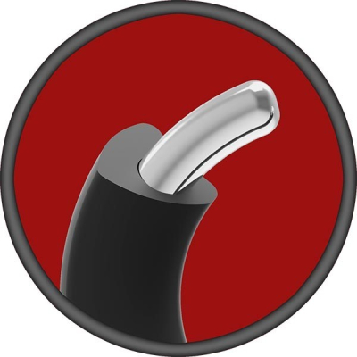 Doc Johnson KINK Silicone Covered Metal Cock Ring 45mm - silikonový erekční kroužek s výstuhou