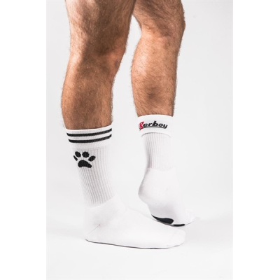 Sk8erboy PUPPY Socks White - bílé sportovní ponožky
