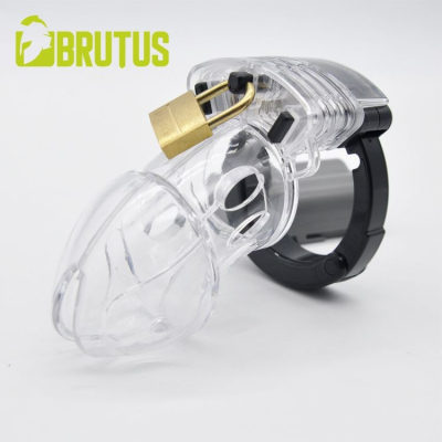 Brutus Alpha Chastity Cock Cage Clear