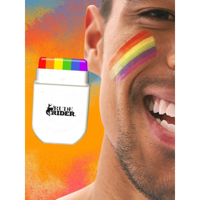Rude Rider FANBRUSH Pride Rainbow Face Paint - duhová barva na tvář a tělo 