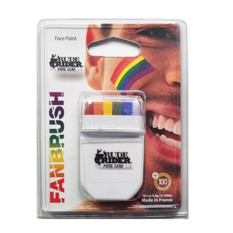 Rude Rider FANBRUSH Pride Rainbow Face Paint