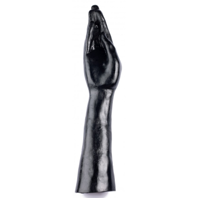 Fist Impact Naugthy Hand Dildo - černé vinylové dildo 37 x 8 cm