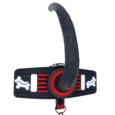Oxballs Tail Handler Belt-Strap Show Tail Black/Red - připínací silikonový psí ocas