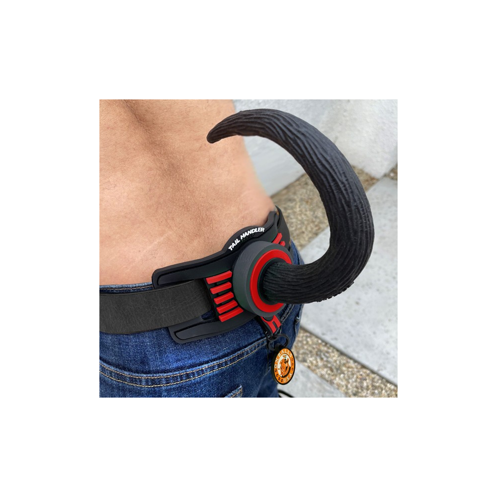 Oxballs Tail Handler Belt-Strap Show Tail Black/Red