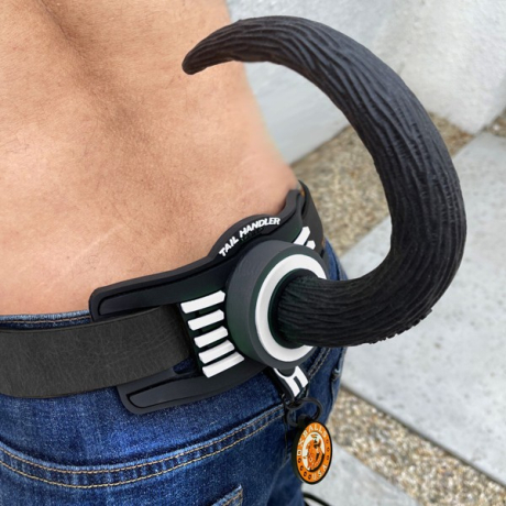 Oxballs Tail Handler Belt-Strap Show Tail Black/White