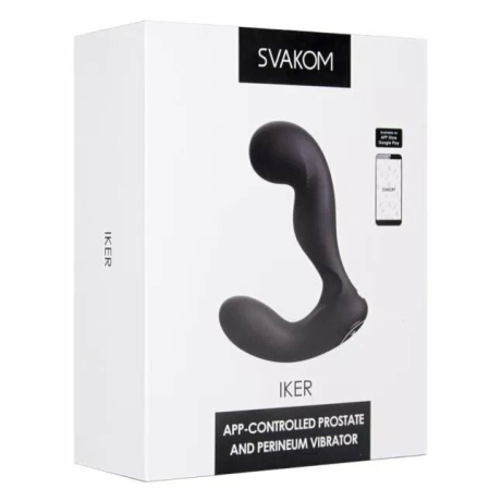 Svakom Iker Black App Controlled Prostate And Perineum Vibrator 