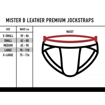 Mister B Leather Premium Jockstrap Black - kožené jocksy