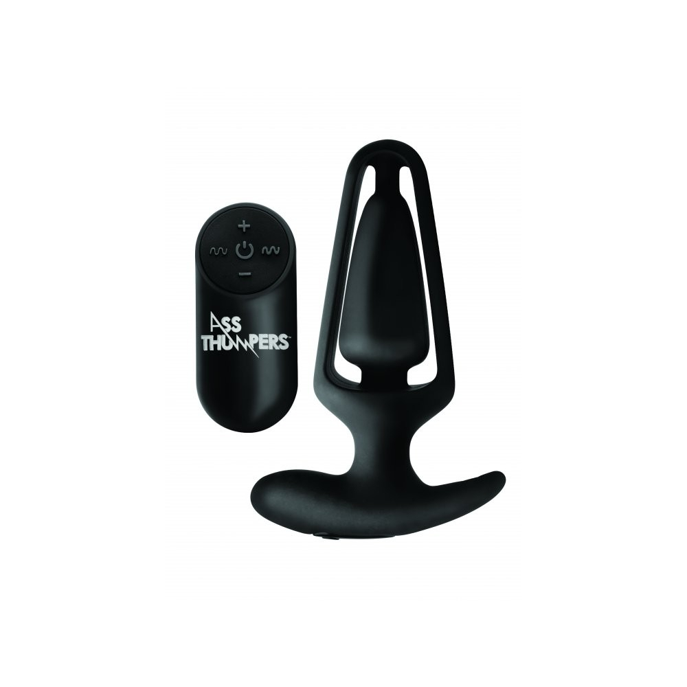 Ass Thumpers Power Plug 7X Hollow Anal Plug with Remote Control 13 x 5 cm