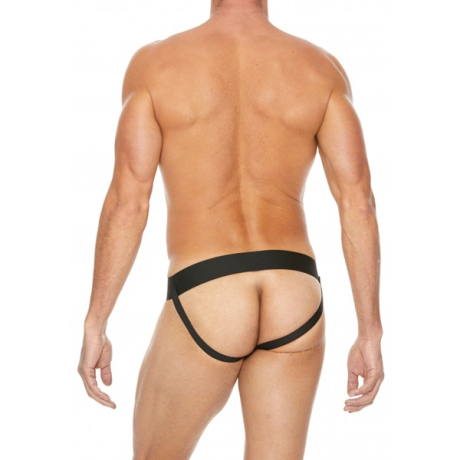 Shots OUCH Striped Front With Zip Jock Black/Blue