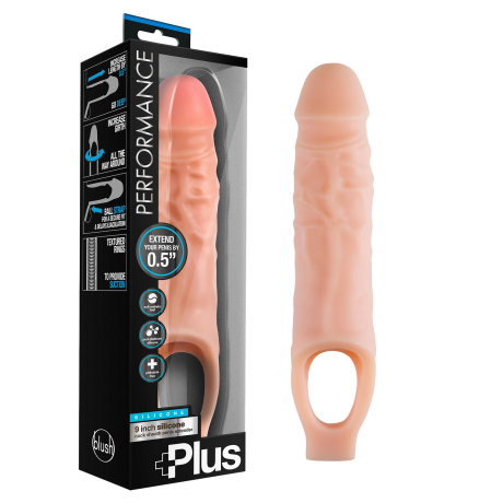 Blush Performance Plus 9" Silicone Cock Sheath Penis Extender 22 x 5 cm