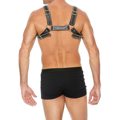 Shots OUCH Z Series Chest Bulldog Harness Black/Black 