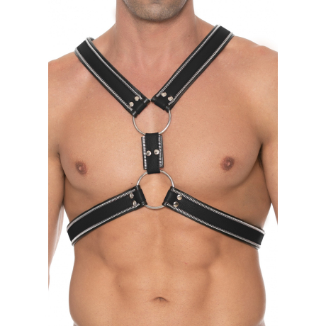 Shots OUCH Z Series Chest Scottish Harness Black/Black