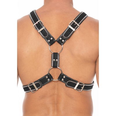 Shots OUCH Z Series Chest Scottish Harness Black/Black