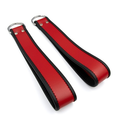 Mister B Ankle Sling Loops Red With Black Piping