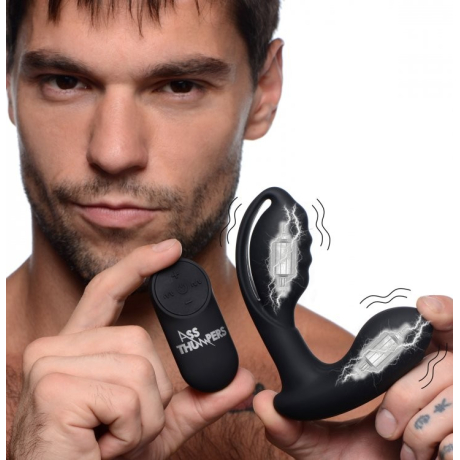 Ass Thumpers Power P-Stim 7X Hollow Silicone Prostate Plug with Remote Control
