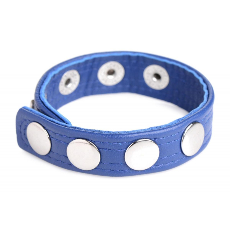 Strict Leather Leather Speed Snap Cock Ring Blue 