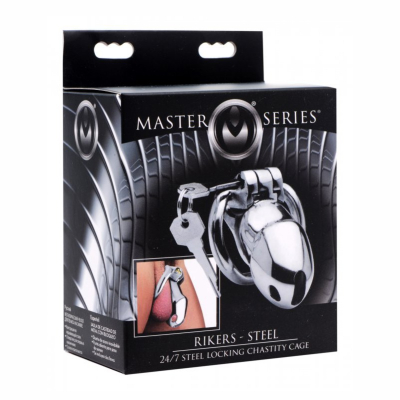 Master Series Rikers 24-7 Stainless Steel Locking Chastity Cage 